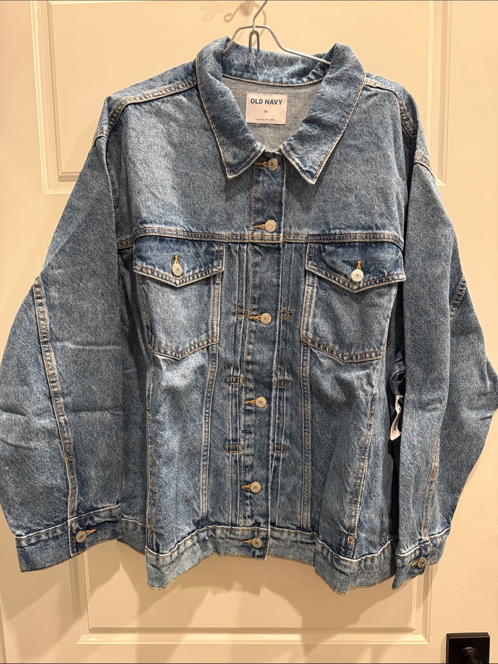 Old Navy Light Blue Denim Jacket with Chest Pockets